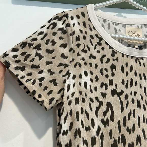 Chaser vintage jersey short sleeve high low shirttail tee animal print medium - Picture 3 of 5